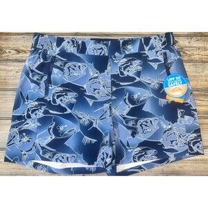 Columbia PFG Tidal II Shorts Womans 1X Blue Omni Shield UPF 50 Pockets Stretch